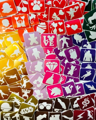 POSTACIE BAJKOWE 41-60- szablony do tatuaży brokatowych