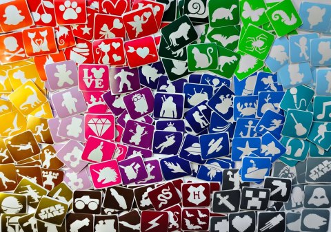 Tatuaże brokatowe zestaw 4